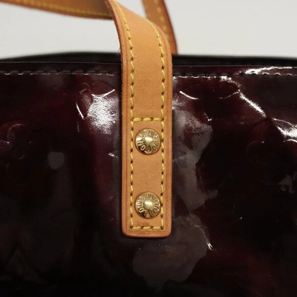 LOUIS VUITTON Monogram Vernis Reade PM Hand Bag Amarante LV Auth - Picture 11 of 16